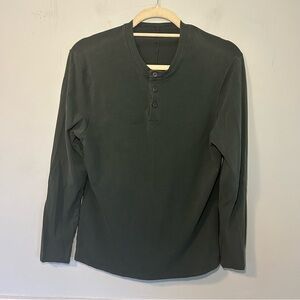 Lululemon Dark Green Soft Jersey Long-Sleeve Hensley Top Size Small